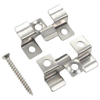 ARDEBO.de - 100 Stk. Deckclips mit 200 Schrauben Edelstahl