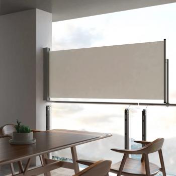 ARDEBO.de - Ausziehbare Seitenmarkise 100 x 300 cm Creme