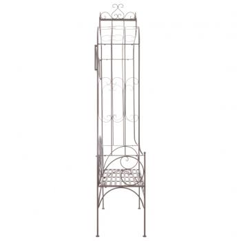 Gartenbank 122 cm Eisen Antik Braun