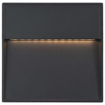 Außenwandleuchten 2 Stk. LED 3W Schwarz Quadratisch