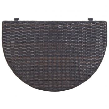 Balkontisch Braun 60x60x40 cm Poly Rattan