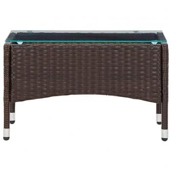 Couchtisch Braun 60x40x36 cm Poly Rattan