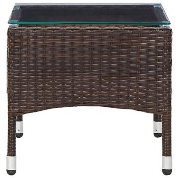 Couchtisch Braun 60x40x36 cm Poly Rattan