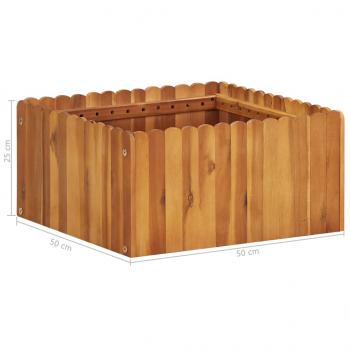 Garten-Hochbeet 50 x 50 x 25 cm Massivholz Akazie