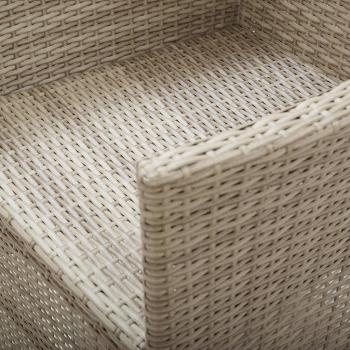 Garten-Liegestühle 2 Stk. mit Auflagen Poly Rattan Beige