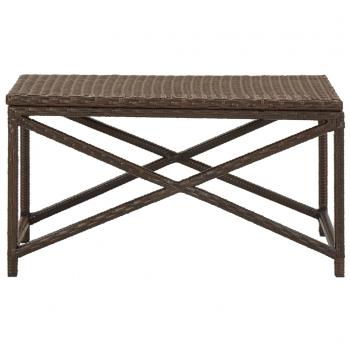 Gartenbank 80 cm Poly Rattan Braun