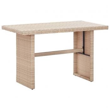 ARDEBO.de - Gartentisch Beige 110x60x67 cm Poly Rattan