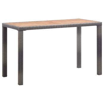 ARDEBO.de - Gartentisch Anthrazit und Braun 123x60x74 cm Massivholz Akazie