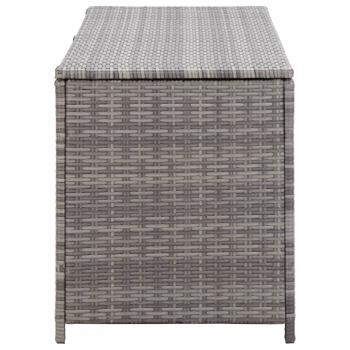 Garten-Auflagenbox Grau 120x50x60 cm Poly Rattan