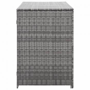 Mülltonnenbox für 2 Tonnen Poly Rattan Anthrazit 148×77×111 cm 