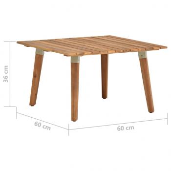 Garten-Couchtisch 60x60x36 cm Massivholz Akazie