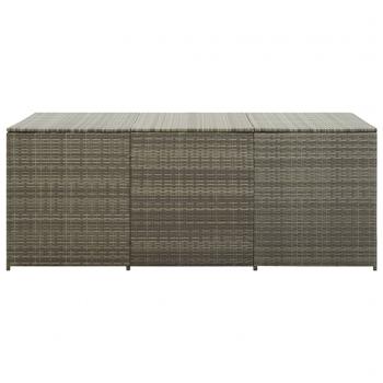 Gartenbox Poly Rattan 180x90x70 cm Grau