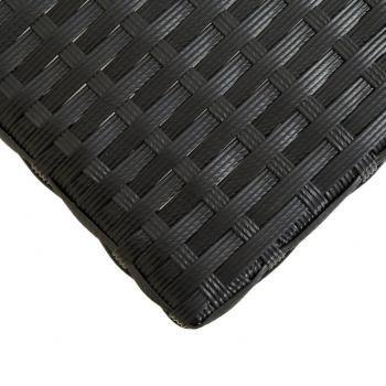 Gartenbank 80 cm Poly Rattan Schwarz