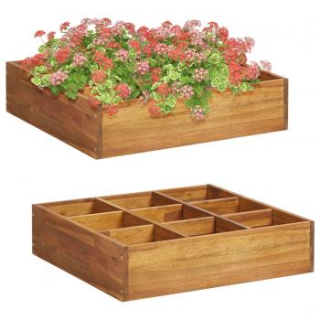 ARDEBO.de - Garten-Hochbeet für Kräuter Massivholz Akazie 60 x 60 x 15 cm