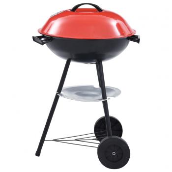 Tragbarer Holzkohlegrill XXL mit Rädern 44 cm