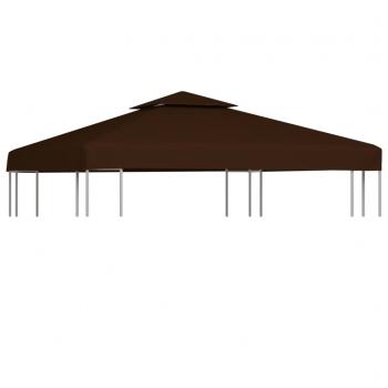 ARDEBO.de - Pavillon-Dachplane mit Kaminabzug 310 g/m² 3x3 m Braun