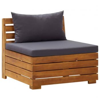 ARDEBO.de - Modular-Mittelsofa 1 Stk. mit Auflagen Massivholz Akazie