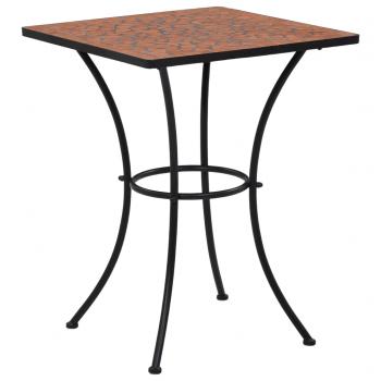 ARDEBO.de - Mosaik-Bistrotisch Terrakottarot 60 cm Keramik