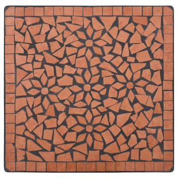 Mosaik-Bistrotisch Terrakottarot 60 cm Keramik