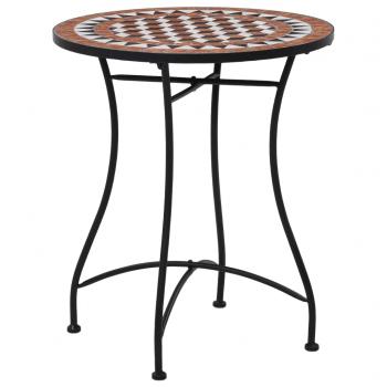 ARDEBO.de - Bistrotisch Mosaik Keramik Braun 60 cm