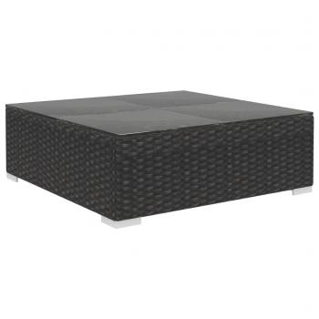 8-tlg. Garten-Lounge-Set mit Auflagen Poly Rattan Schwarz