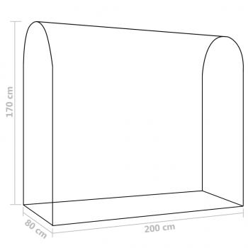 Gewächshaus mit Reißverschluss-Tür 200 x 80 x 170 cm