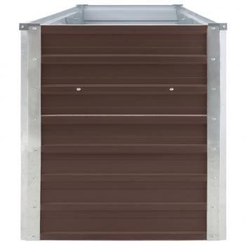 Garten-Hochbeet Verzinkter Stahl 320×40×45 cm Braun