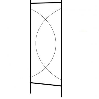 Rosenbogen Schwarz 150 x 34 x 240 cm Eisen 