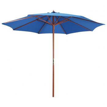 ARDEBO.de - Sonnenschirm mit Holz-Mast 300 x 258 cm Blau