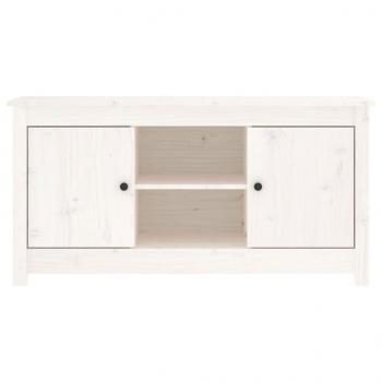 TV-Schrank Weiß 103x36,5x52 cm Massivholz Kiefer