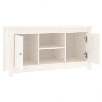 TV-Schrank Weiß 103x36,5x52 cm Massivholz Kiefer