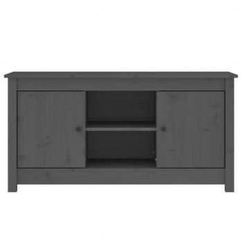 TV-Schrank Grau 103x36,5x52 cm Massivholz Kiefer