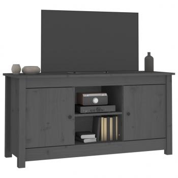 TV-Schrank Grau 103x36,5x52 cm Massivholz Kiefer