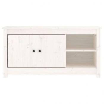 TV-Schrank Weiß 103x36,5x52 cm Massivholz Kiefer