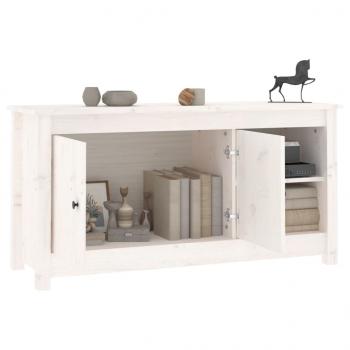 TV-Schrank Weiß 103x36,5x52 cm Massivholz Kiefer