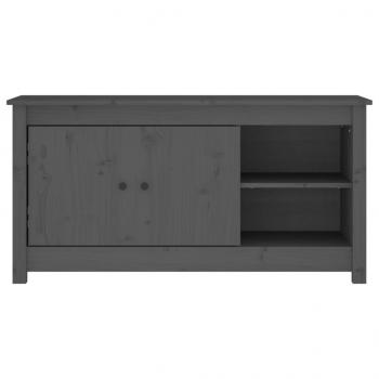 TV-Schrank Grau 103x36,5x52 cm Massivholz Kiefer