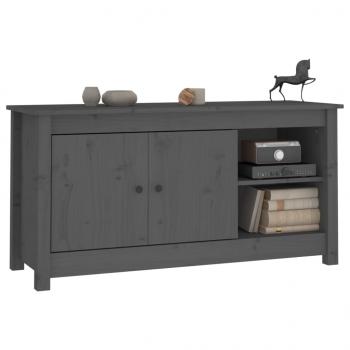 TV-Schrank Grau 103x36,5x52 cm Massivholz Kiefer