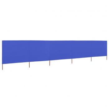 5-teiliges Windschutzgewebe 600 x 80 cm Azurblau