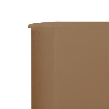 6-teiliges Windschutzgewebe 800 x 120 cm Taupe