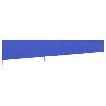 6-teiliges Windschutzgewebe 800 x 160 cm Azurblau