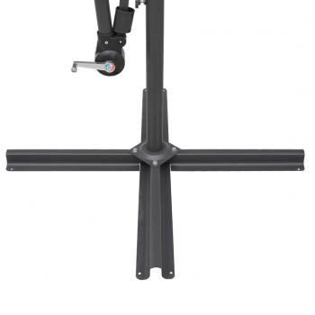 Ampelschirm Schwarz 3 m Aluminium-Mast