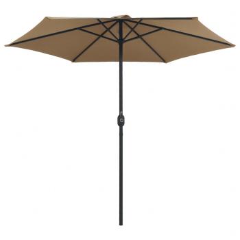 Sonnenschirm mit Aluminium-Mast 270 x 246 cm Taupe