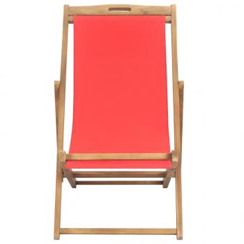 Strandstuhl Klappbar Massivholz Teak Rot