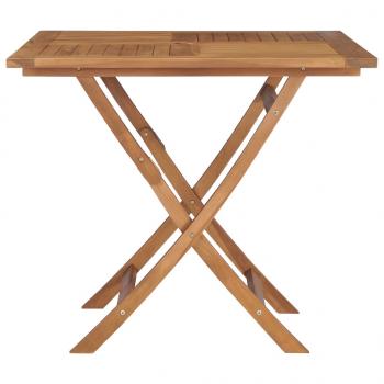 Gartentisch Klappbar 85x85x76 cm Teak Massivholz