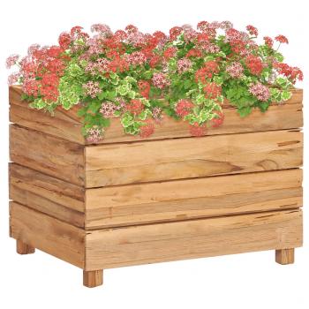 ARDEBO.de - Hochbeet 50x40x38 cm Teak Altholz und Stahl