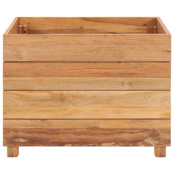 Hochbeet 50x40x38 cm Teak Altholz und Stahl