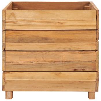 Hochbeet 50x40x38 cm Teak Altholz und Stahl