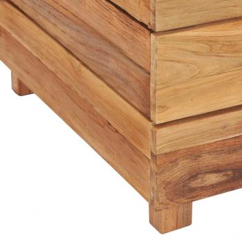 Hochbeet 50x40x38 cm Teak Altholz und Stahl