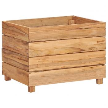 Hochbeet 50x40x38 cm Teak Altholz und Stahl