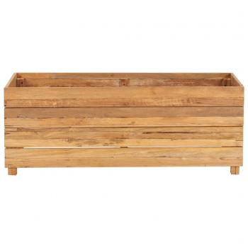 Hochbeet 100x40x38 cm Teak Altholz und Stahl